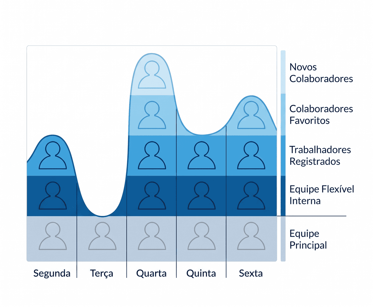 Gráfico de escalabilidade de equipe